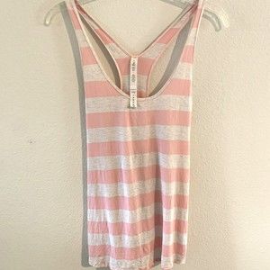 Lululemon Tank Top Size 4 Pink Stripe Racerback